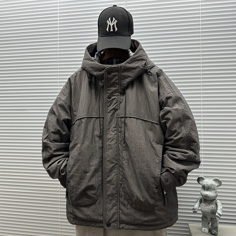 2025冬装新款（绵羊毛填充）简约连帽棉服F-5197P280,男装棉衣,钱塘735