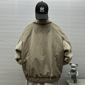 2025冬装新款（绵羊毛填充）复古羊羔毛翻领棉服F-5093P270图片