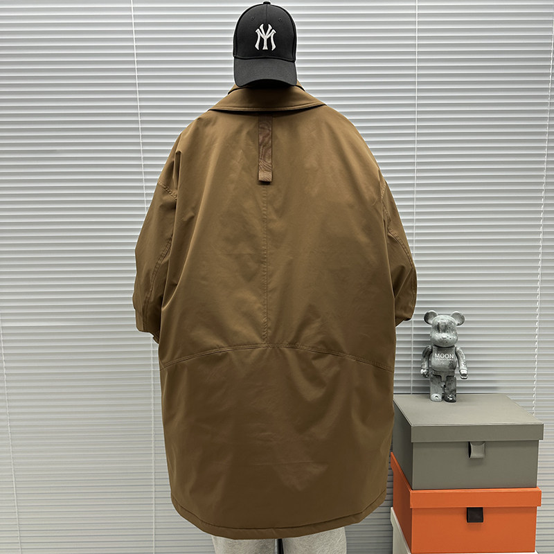 2025新标90白鸭绒高品质过膝风衣款羽绒服SY020P350,男装风衣,钱塘735