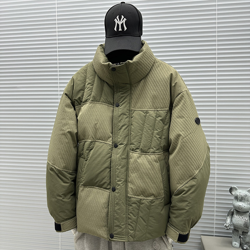 2025新标90白鸭绒加厚拼接高品质立领羽绒服SY003P260,男装羽绒服,钱塘735