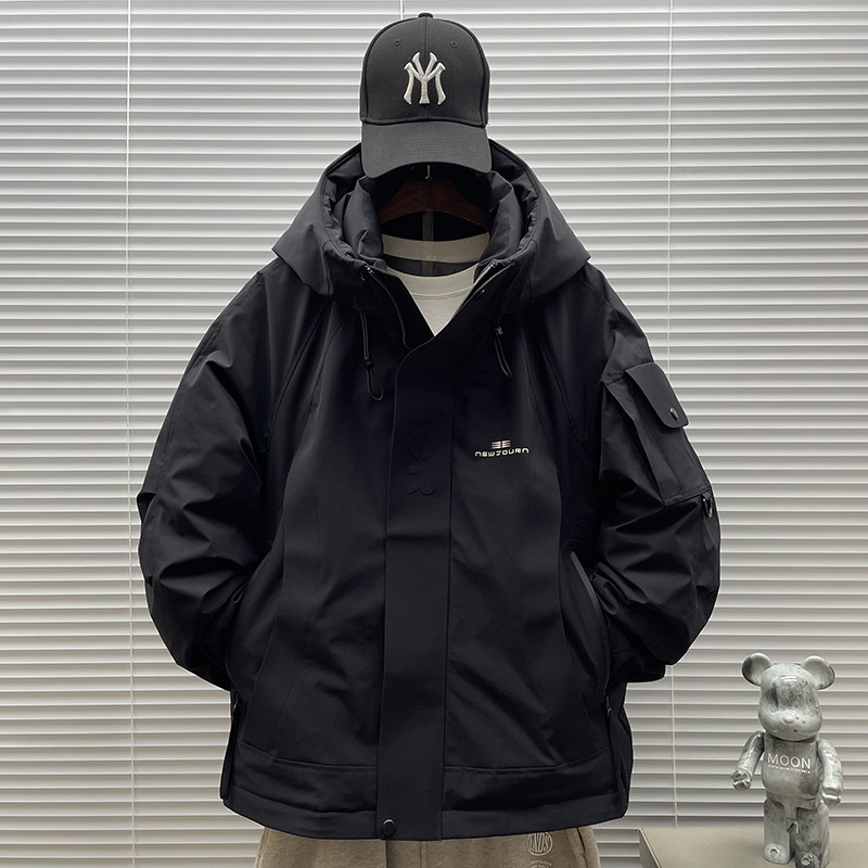 2025新标90白鸭绒户外派克风短款连帽羽绒服男2551P360,男装羽绒服,钱塘735