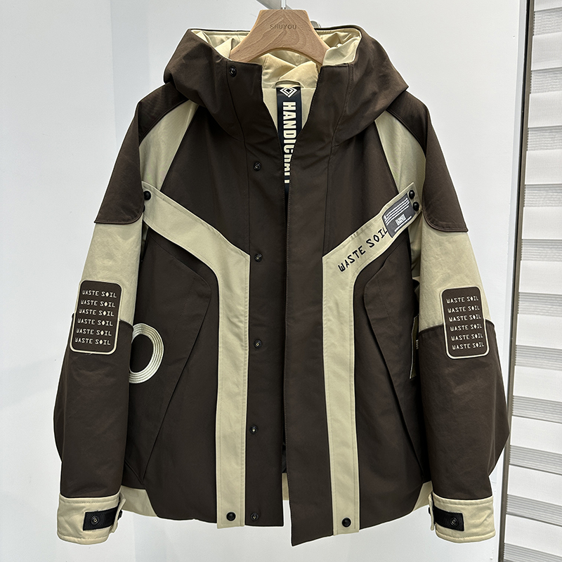 2025新标90白鸭绒工装派克高品质连帽羽绒服SY009P385控价528，男装羽绒服，钱塘735