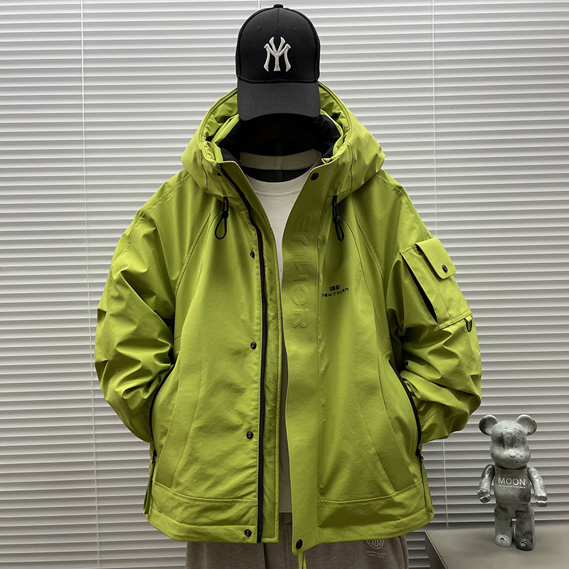 2025新标90白鸭绒户外派克风短款连帽羽绒服男2551P360,男装羽绒服,钱塘735