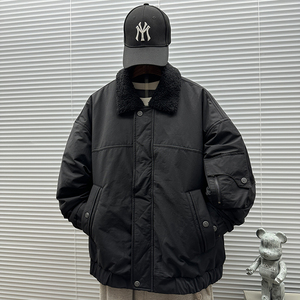 2025冬装新款（绵羊毛填充）复古羊羔毛翻领棉服F-5093P270图片