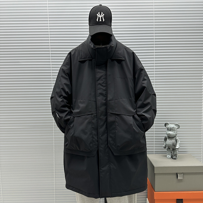 2025新标90白鸭绒高品质过膝风衣款羽绒服SY020P350,男装风衣,钱塘735