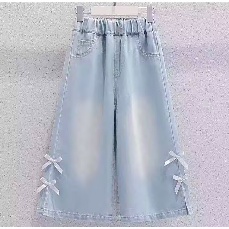 夏天韩版宽松休闲阔腿裤女童裤子图片