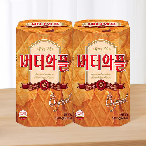 韩国进口克丽安华夫饼干135g瓦夫饼干网红休闲食品点心零食小吃