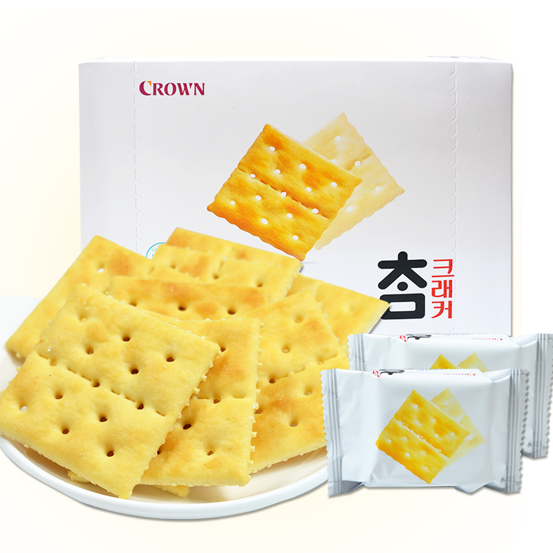 韩国进口零食 克丽安大太口苏打饼干280g梳打咸味饼干休闲食品