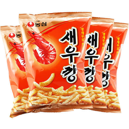 农心韩国进口咸味追剧零食鲜虾条
