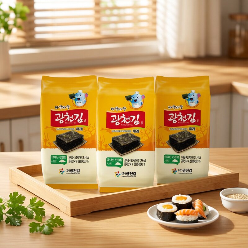韩国进口食品 广川大象海苔即食儿童零食寿司包饭紫菜烤海苔脆片