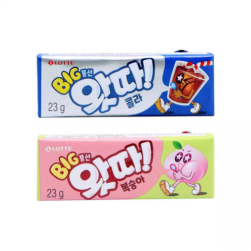 韩国进口乐天水蜜桃味泡泡糖