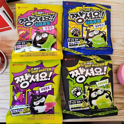 乐天韩国进口葡萄味夹心QQ糖