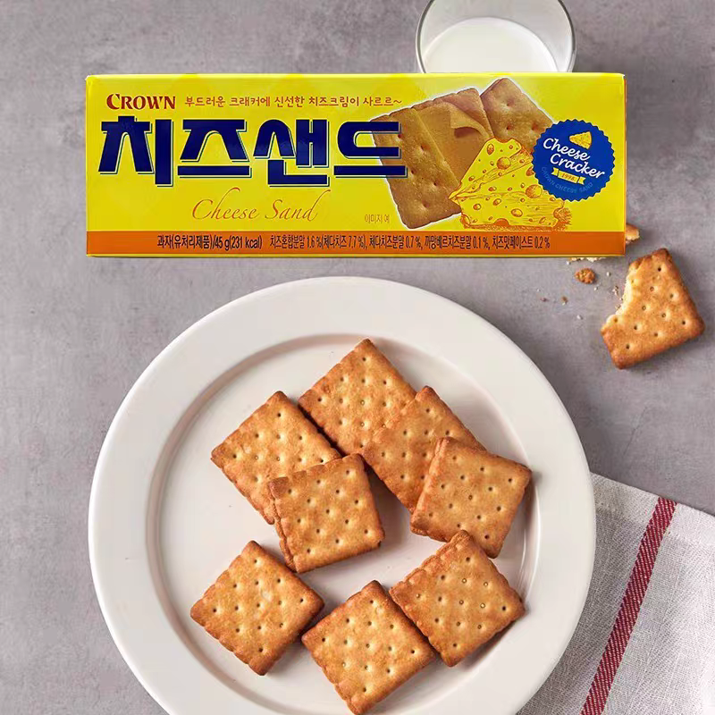 克丽安韩国进口奶酪45g夹心饼干