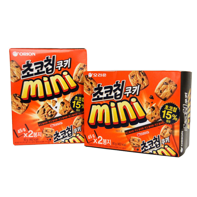 韩国进口饼干好丽友巧克力曲奇饼干90g盒装儿童办公休闲小零食品