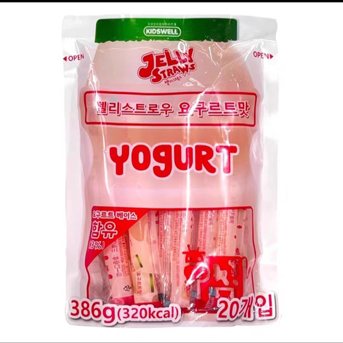 韩国进口kidswell乳酸菌酸奶果冻条可吸果冻儿童零食布丁棒棒冰