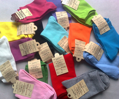 涤棉中筒多色可选春秋款韩版女袜