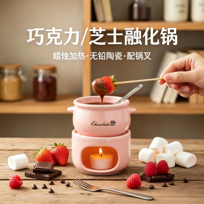 陶瓷巧克力融锅蜡烛加热家用