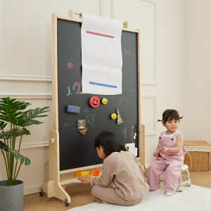 小盆友儿童画画板家用可移动宝宝幼儿专用小黑板磁性无尘写字白板