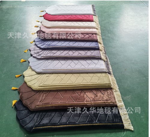 新prayermat纯色压花法兰绒拜垫