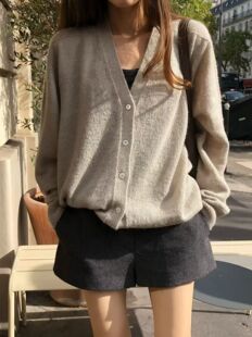2026OUNCE秋冬新款显瘦腿长短裤百搭毛呢短裤女生配靴子好看女神
