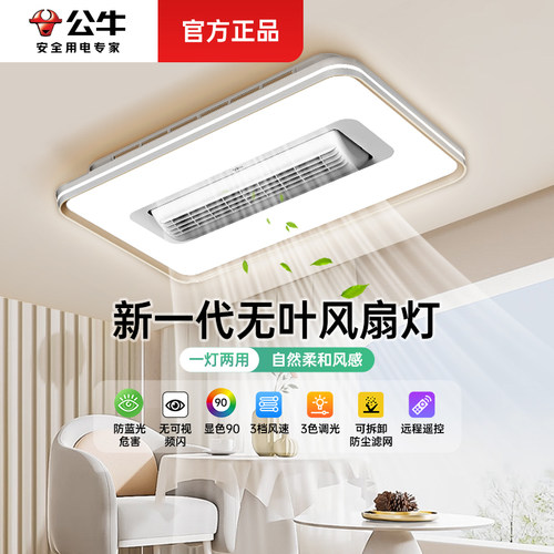 现代简约一灯两用节能公牛客厅