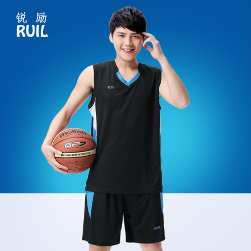 运动风团购印号带口袋篮球服套装