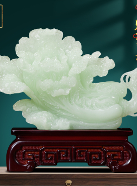 聚善缘坐地生财百财聚来白菜摆件