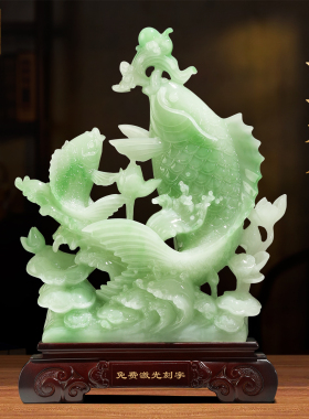 聚善缘年年有余金龙鱼摆件包邮