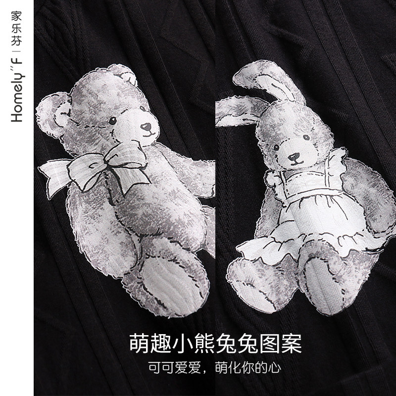 家乐芬睡裙女士睡衣夏季夏天夏款纯棉短袖衬衫开衫高级感孕妇大码