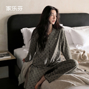 家居服蝴蝶结慵懒风套装 纯棉长袖 高级感 秋季 家乐芬睡衣女士春秋款