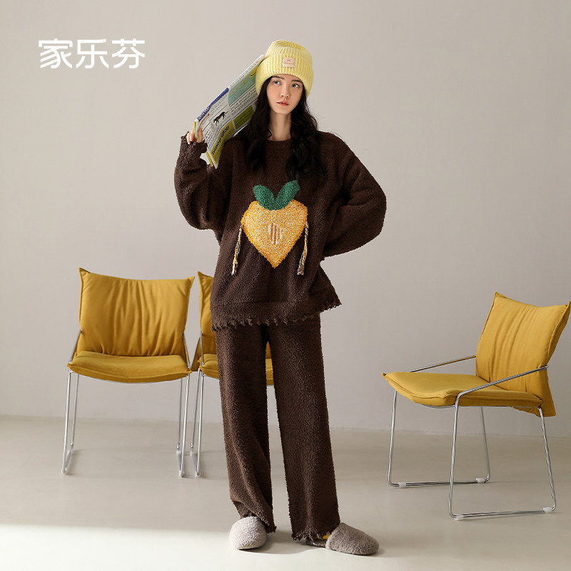 【商场同款】家乐芬女半边绒睡衣