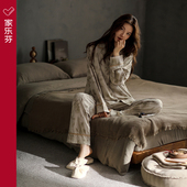 家居服中国风高级感水墨画套装 纯棉长袖 秋季 家乐芬睡衣女士春秋款