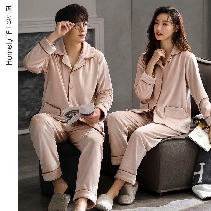 海岛绒情侣睡衣女冬季法兰绒加厚加绒珊瑚绒家居服男士秋冬款套装,女士内衣/男士内衣/家居服,睡衣/家居服套装,淘宝优惠券,粉丝福利购,淘宝优惠卷