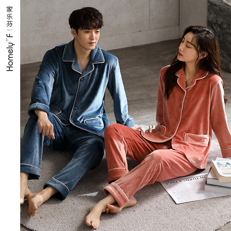 海岛绒情侣睡衣女冬季法兰绒加厚加绒珊瑚绒家居服男士秋冬款套装,女士内衣/男士内衣/家居服,睡衣/家居服套装,淘宝优惠券,粉丝福利购,淘宝优惠卷