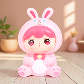 新款 Q萌卡通可爱兔子小孩存钱罐可存取防摔储蓄罐男女孩生日礼物