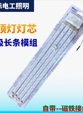 国际电工led替换灯条客厅吸顶灯改造灯板长条灯芯三色变光源模组
