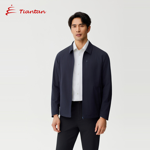 天坛男士夹克外套2026春季新款商务翻领职业商务微弹上衣