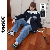 搭配初中生2025大童加厚夹克棒球棉服女 套装 高中生外套新款 秋冬季