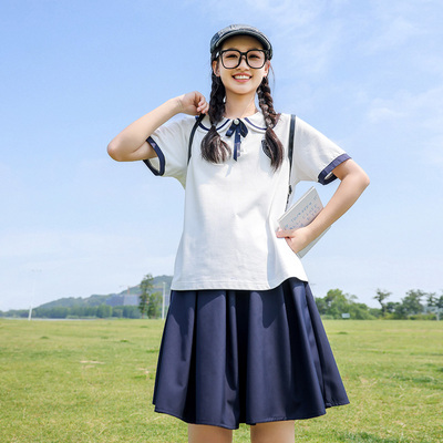 初中学生短袖套装女夏装2025新款