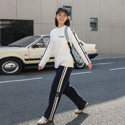 初中生卫衣套装女春秋款时髦洋气