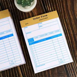 order you form 发票书小型企业thank 订货单英文版