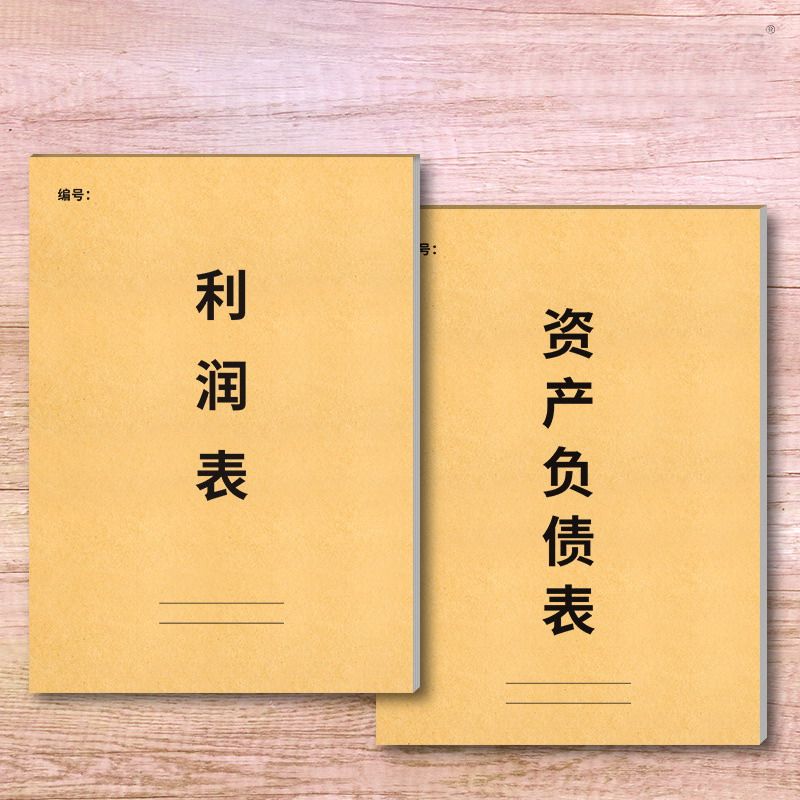 资产负债表利润表A4公司企业财务会计月度年度利润负债统计表
