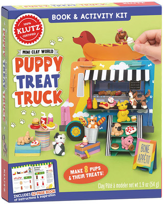 【预售】英文原版 Mini Clay World Puppy Treat Truck 迷你粘土世界小狗治疗车 Klutz 激发孩子创造力益智游戏儿童书籍