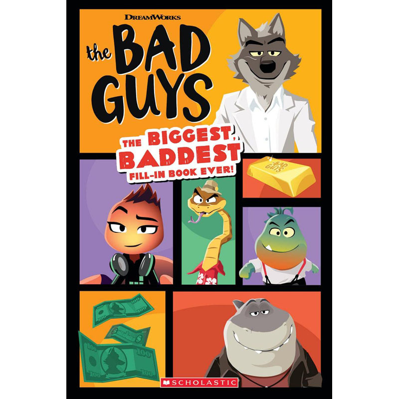 【现货】英文原版 Bad Guys Movie Biggest Baddest Book坏蛋联盟角色解构 Scholastic 7-10岁幽默漫画电影图画儿童故事书