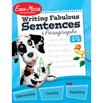 【预售】英文原版Writing Sentences and Paragraphs, Grades 1-3 写作句子与段落1-3 年级  Evan-Moor 小学生学习辅导书籍