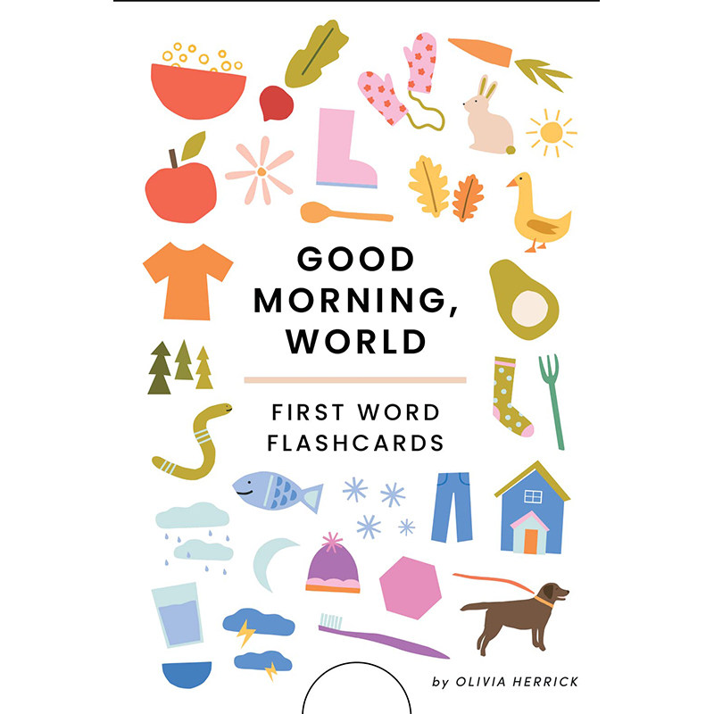 【预售】英文原版 Good Morning, World Flash Cards 早上好 世界抽认卡 Familiu 100张的闪存卡来教你的孩子单词和物体儿童书籍怎么样,好用不?