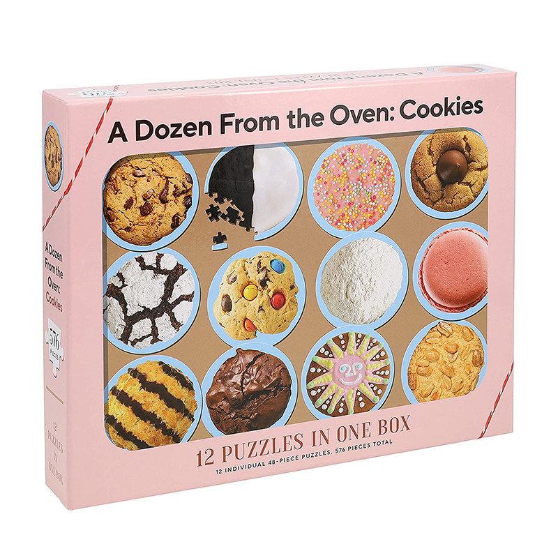 【预售】英文原版 12种饼干拼图a dozen from the oven cookies 亲子