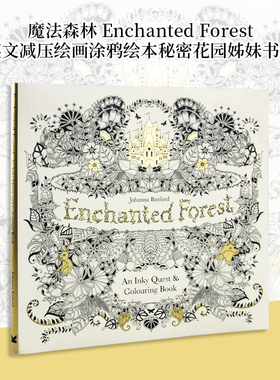 【现货秒发】Enchanted Forest 魔法森林 涂鸦绘本填色书图画本秘密花园姐妹书