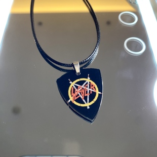 Slayer乐队周边项链吉他拨片配饰欧美摇滚Thrash Metal配饰挂饰