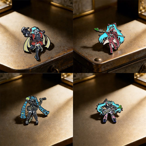 Hatsune Miku 初音未来Vocaloid珐琅金属徽章胸针配饰Pins